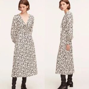 Rebecca Taylor Floral Black and White Maxi Dress